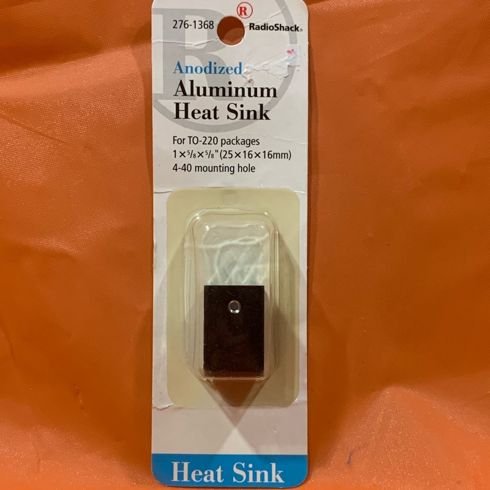 RadioShack Black Anodized Aluminum Heat Sink